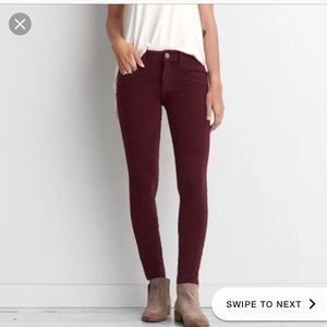American eagle maroon jegging